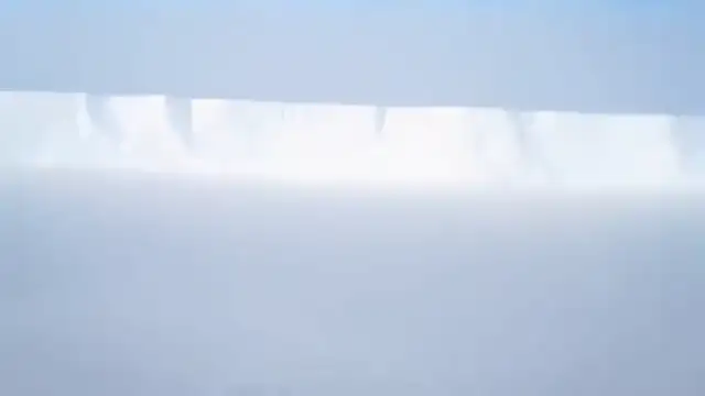 FOOTAGE OF THE ICE WALL IN ANTARCTICA