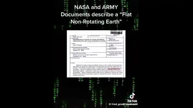NASA and Military documents describe a ''Flat non rotating Earth.''