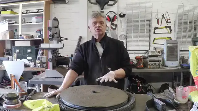 An Easy To Make Flywheel From Concrete And A Bicycle Wheel